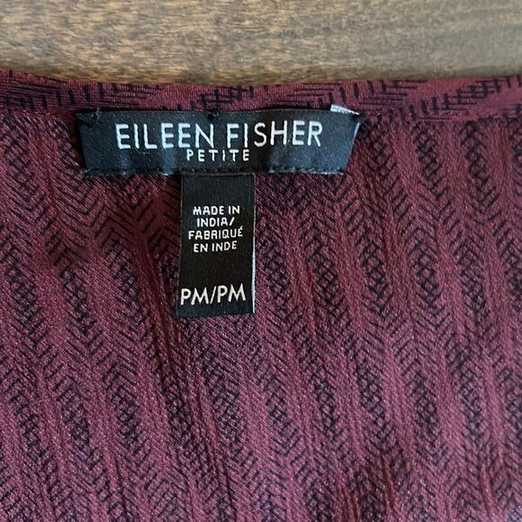 Eileen Fisher Maroon Silk Geo Print
Tank Dress Sz- PM - Picture 9 of 16